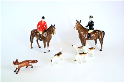 Lot 310 - A Beswick hunting set