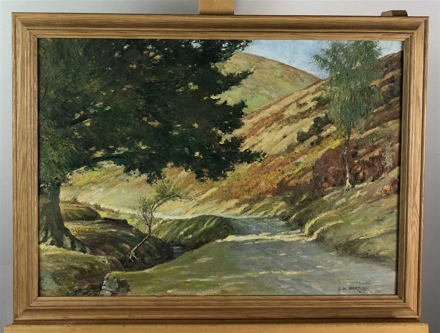 Lot 60 - J H Hartley, watercolour and oil