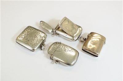 Lot 57 - Four silver vesta cases