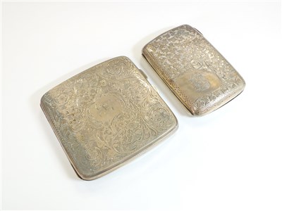 Lot 62 - Two silver cigarette cases