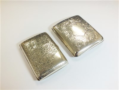 Lot 63 - Two silver cigarette cases