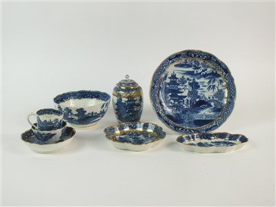 Lot 53 - Eight pieces of Caughley porcelain