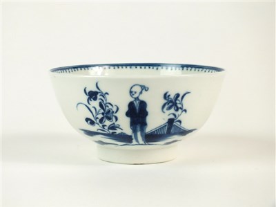 Lot 3 - A Caughley 'Waiting Chinaman' bowl