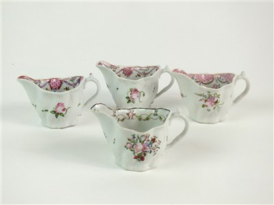 Lot 165 - Four Coalport Porcelain Low Chelsea Ewers