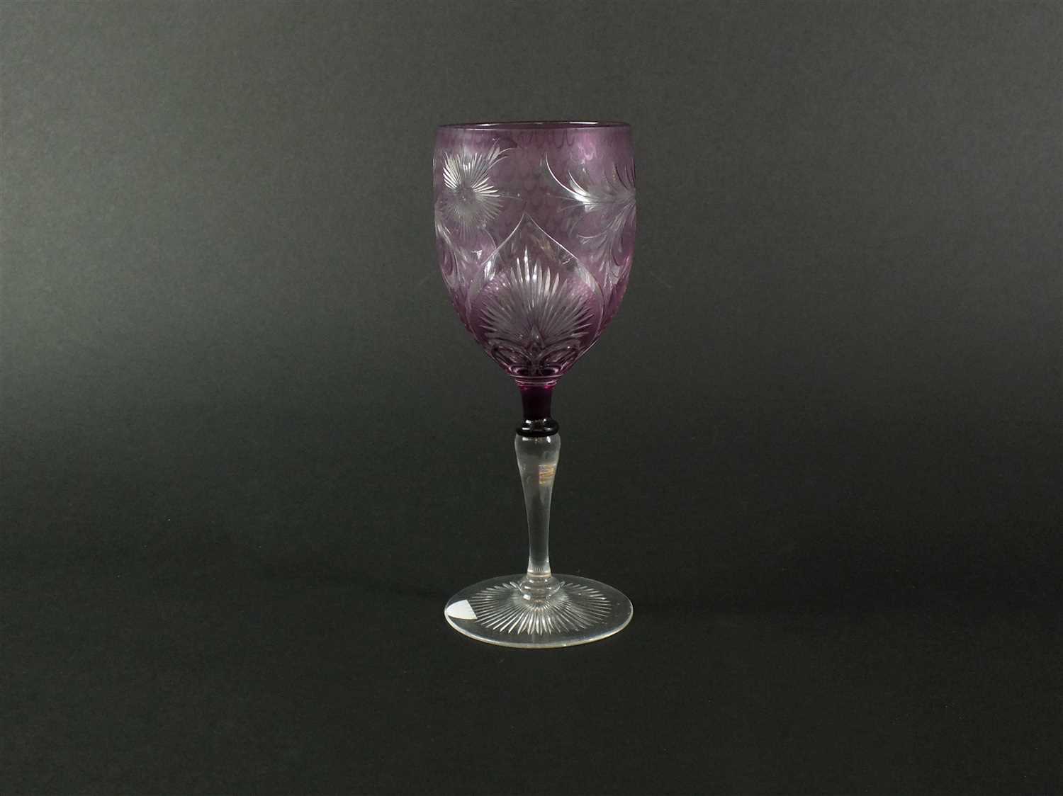 Lot 110 - A Stevens and Williams hock glass
