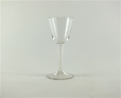 Lot 141 - A George III opaque twist stem wine glass