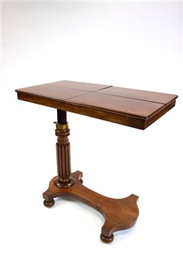 Lot 544 - A Victorian mahogany bed table