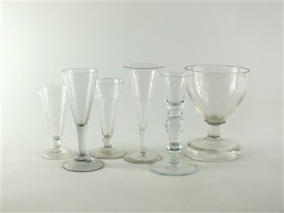 Lot 146 - Six 18th/19th century drinking glasses