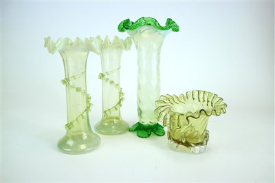 Lot 283 - Four pieces of late Victorian glass