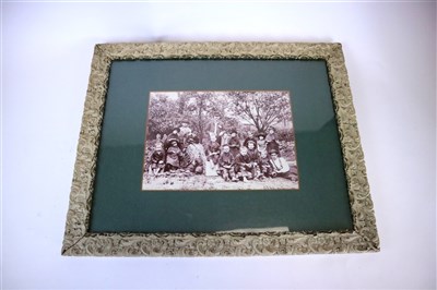 Lot 389 - A Nantwich collection; framed photograph, samplers, almanacs, etc, letters (WW1), small suitcase etc