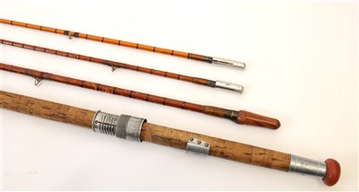 Lot 243 - An early 20th century four-sectional Hardy Hebridean Palakona fishing rod