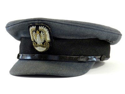 Lot 440 - A rare Polish Air Force Officer's Service Dress Cap manufactured by Gieves LTD 22 Bond Street