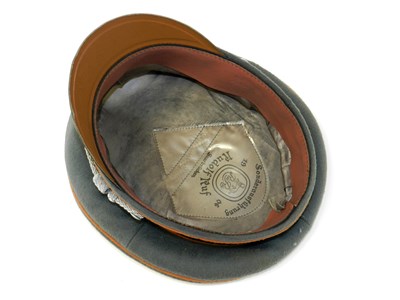 Lot 293 - A reproduction German Third Reich Army Field Police Officer’s visor cap