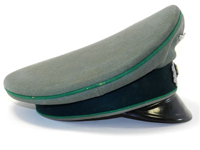 Lot 444 - A German Third Reich Army Jager officer’s visor cap by Erel