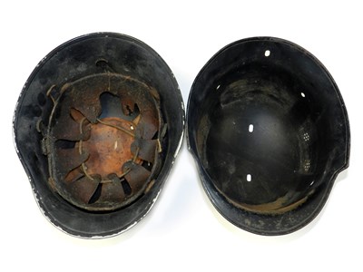 Lot 295 - A post-war German civic M34 style steel Fire Service helmet