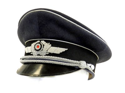 Lot 449 - A German Third Reich Luftwaffe Officer’s visor cap by Erel