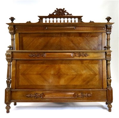 Lot 523 - A good quality mahogany bed frame in the Victorian (continental) style retailed by Seventh Heaven