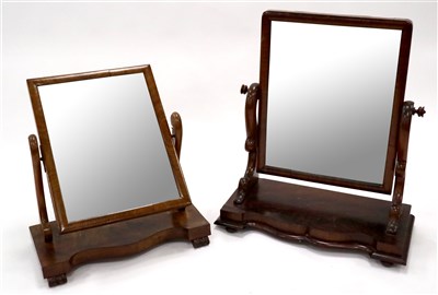 Lot 763 - Two Victorian mahogany veneered dressing mirrors