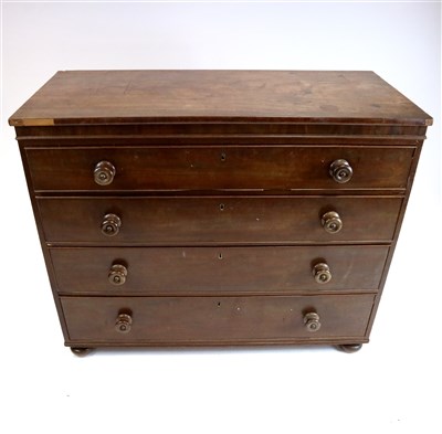 Lot 773 - A Victorian mahogany chest of four long drawers