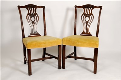 Lot 631 - A set of six good quality 19th century mahogany dining chairs