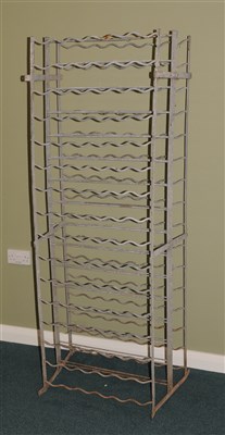 Lot 320 - A large weathered galvanised 20th century wine rack