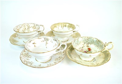 Lot 297 - Two mid-19th century English porcelain part tea services