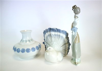 Lot 238 - A pair of Lladro porcelain vases