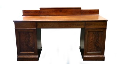 Lot 610 - A 19th century mahogany pedestal sideboard