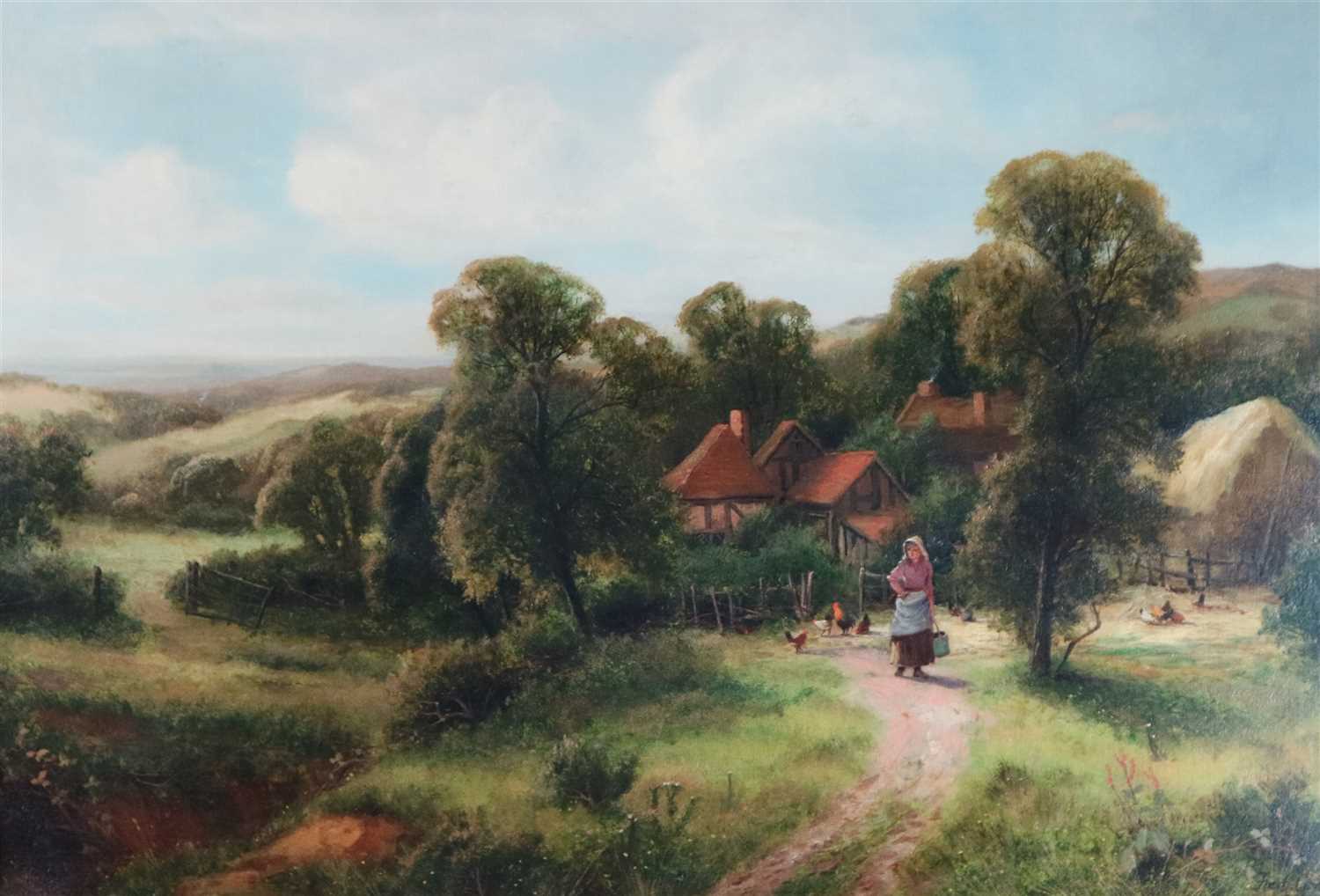 Lot 320 - Fred Carlton (British 19th Century), Countryside Scene, oil on canvas