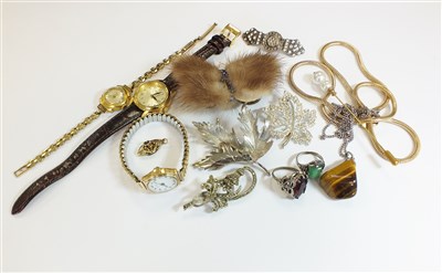 Lot 97 - A collection of costume jewellery and watches
