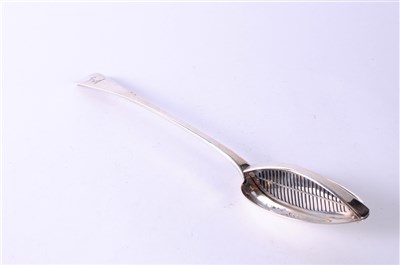 Lot 404 - A George III silver strainer spoon