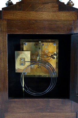 Lot 245 - A 19th century German walnut cased bracket clock