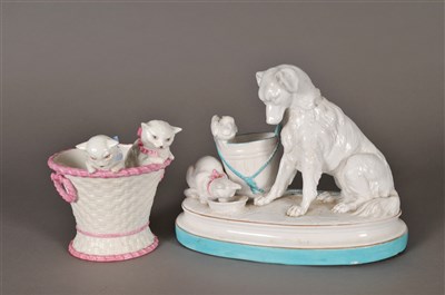 Lot 135 - Two Minton porcelain figural groups