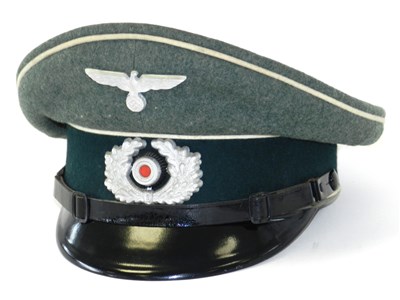 Lot 459 - German Third Reich Army Infantry NCO/EM visor cap