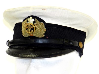 Lot 528 - Imperial Japanese Naval Officer's summer cap