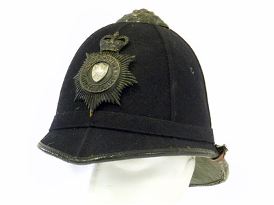 Lot 484 - British military helmet and Shropshire Constabulary police helmet