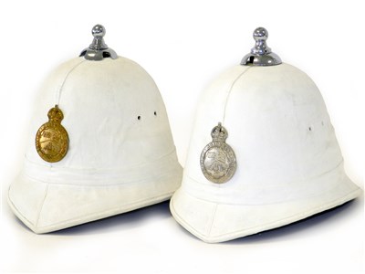 Lot 488 - Pair of British Honduras Police pith helmets