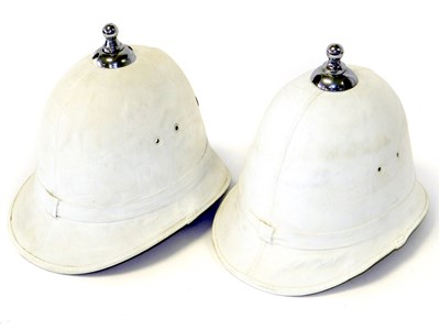 Lot 488 - Pair of British Honduras Police pith helmets