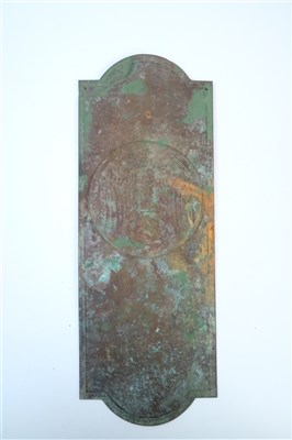 Lot 465 - German Third Reich brass door plate