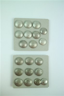 Lot 336 - Collection of German Third Reich silver tunic buttons