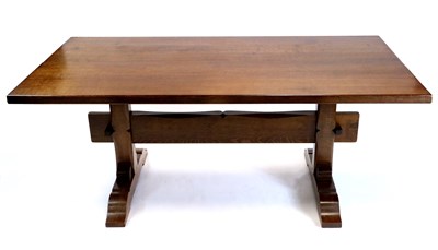 Lot 311 - A good quality reproduction oak refectory table