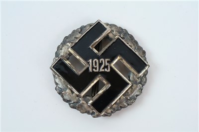 Lot 516 - A German Third Reich Party armband and a reproduction 1925 Gau Honour badge