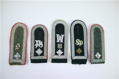 Lot 383 - Five German Third Reich Army shoulder boards