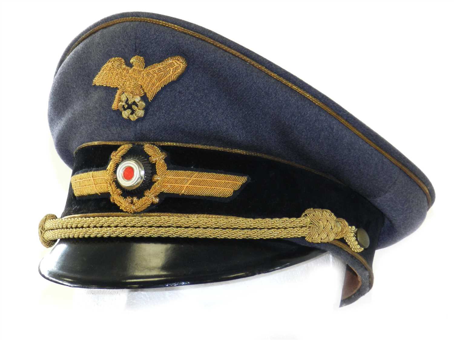 Lot 523 - German Third Reich Luftschutz (RLB) General Officer visor cap