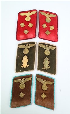 Lot 541 - Three pairs of NSDAP collar tabs