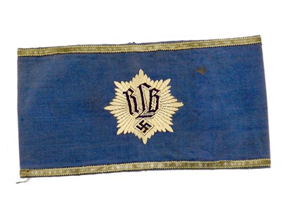 Lot 546 - A scarce German Third Reich RLB Reichsluftschutzbund) Officer’s armband (First Pattern)