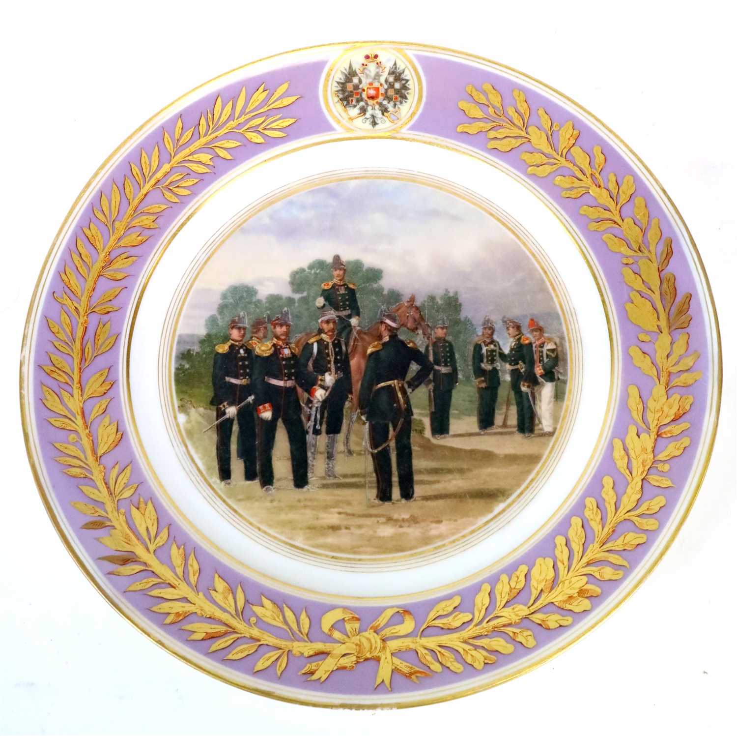 Lot 147 - A Russian Imperial Factory plate, St. Petersburg
