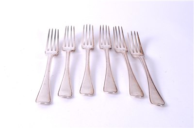 Lot 406 - Six silver dessert forks