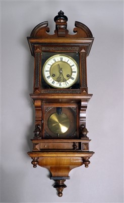 Lot 409 - A 19th century mahogany cased Vienna regulator wall clock