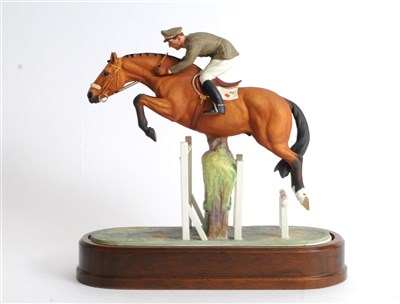 Lot 179 - Royal Worcester figure of Merano and Cap Raimondo d'Inzeo